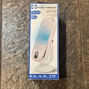 Sealy Portable Double Tower Fan 5 Speed Modes